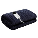 Giselle Bedding Heated Electric Throw Rug Fleece Sunggle Blanket Washable Charcoal-11