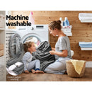 Giselle Bedding Heated Electric Throw Rug Fleece Sunggle Blanket Washable Silver-8