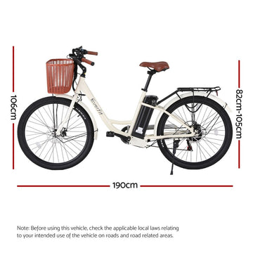 Everfit 26" Electric Bike City Bicycle eBike e-Bike Commuter w/ Battery WH - 0