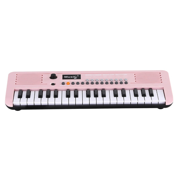 Alpha 37-Key Digital Piano Keyboard for Kids Beginners Electronic Keyboard Piano Gift Pink