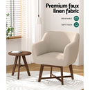 Artiss Armchair Tub Chair Beige Aston-4