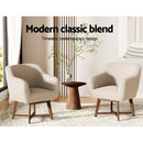 Artiss Armchair Tub Chair Beige Aston-5