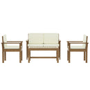 Gardeon 4-Piece Outdoor Sofa Set Wooden Couch Lounge Setting-3