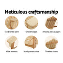 Gardeon Adirondack Outdoor Chairs Wooden Beach Chair Patio Furniture Garden Natural-4