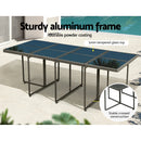 Gardeon Outdoor Dining Set 13 Piece Wicker Table Chairs Setting Grey-5