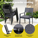 Gardeon Outdoor Dining Set 9PCS Aluminum Extendable Table Chairs Patio Furniture-6