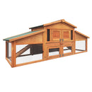 i.Pet Chicken Coop Rabbit Hutch 169cm x 52cm x 72cm Large Chicken Coop Wooden House Run Cage-1