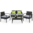 Gardeon Outdoor Sofa Set Wicker Lounge Setting Table and Chairs Patio Furniture-1
