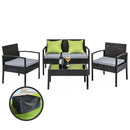Gardeon Outdoor Sofa Set Wicker Lounge Setting Table and Chairs Storage Cover-7