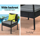 Gardeon Outdoor Sofa Set Wicker Lounge Setting Table and Chairs Storage Cover-5