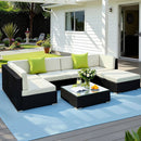 Gardeon 7-Piece Outdoor Sofa Set Wicker Couch Lounge Setting Cover-1