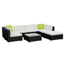 Gardeon 8-Piece Outdoor Sofa Set Wicker Couch Lounge Setting Cover-7