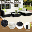 Gardeon 8-Piece Outdoor Sofa Set Wicker Couch Lounge Setting Cover-4