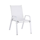 Gardeon 6PC Outdoor Dining Chairs Stackable Lounge Chair Patio Furniture White-3