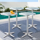 Gardeon Set of 6 Outdoor Bar Table Aluminium Round 70/110CM-2
