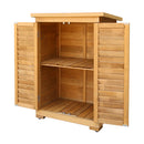 Gardeon Portable Wooden Garden Storage Cabinet-3