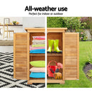 Gardeon Portable Wooden Garden Storage Cabinet-6
