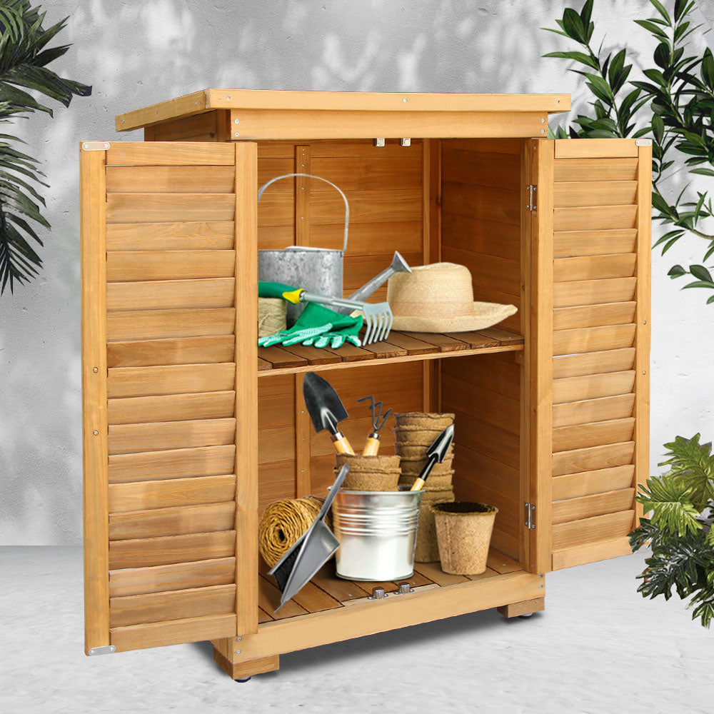 Gardeon Portable Wooden Garden Storage Cabinet