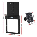 Giantz Automatic Chicken Coop Door 37cm Solar Powered Smart App Control Black-3
