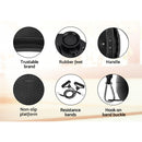 Everfit Vibration Machine Platform Vibrator Resistance Rope Home Fitness Black-5