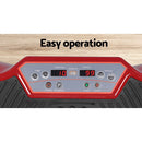 Everfit Vibration Machine Platform Resistance Rope Home Fitness Dark Red-6