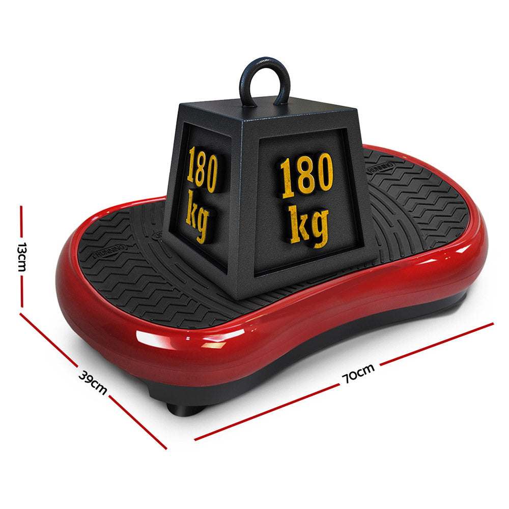 Everfit Vibration Machine Platform Resistance Rope Home Fitness Dark Red - 0