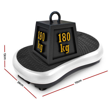 Everfit Vibration Machine Platform Vibrator Resistance Rope Home Fitness White - 0