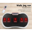 Everfit Vibration Machine Platform Vibrator Resistance Rope Home Fitness White-4
