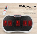 Everfit Vibration Machine Platform Vibrator Resistance Rope Home Fitness White-4