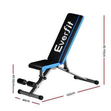 Everfit Weight Bench Adjustable FID Bench Press Home Gym 330kg Capacity - 0