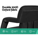 Artiss Lounge Sofa Bed With Armrest Heated Floor Recliner Futon Couch Folding Chair Cushion-5