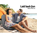 Artiss Floor Lounge Sofa Camping Chair Grey-4