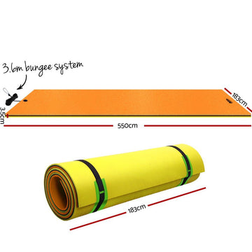 Weisshorn Floating Water Mat 5.5x1.8m Foam Pad Swimming Pool Island Platform - 0