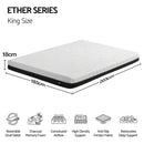 Giselle 18cm King Memory Foam Mattress Dual Feel Reversible Charcoal Foam-1