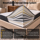Giselle 18cm Single Memory Foam Mattress Dual Feel Reversible Charcoal Foam-3