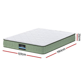 Giselle 25cm Memory Foam Mattress Dual Layer Zipper Cover Cool Charcoal Foam Mattresses Double - 0