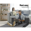 Giselle Bedding Foldable Mattress Folding Foam Bed Mat Double Grey-4