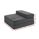 Giselle Bedding Foldable Mattress Folding Foam Bed Mat Single Grey-4