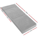 Giselle Bedding Foldable Mattress Folding Foam Bed Mat Light Grey-2