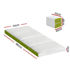 Giselle Bedding Foldable Mattress Folding Foam Single Green - 0