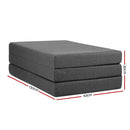 Giselle Bedding Foldable Mattress Folding Foam Double Grey-4