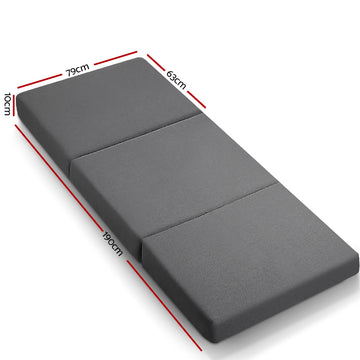 Giselle Bedding Foldable Mattress Folding Foam Bed Single Grey - 0
