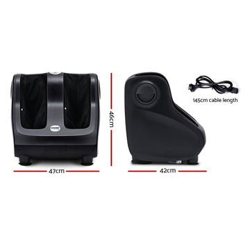 Livemor Foot Massager Shiatsu Massagers Electric Roller Calf Leg Kneading Black - 0