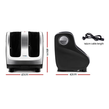 Livemor Foot Massager Shiatsu Massagers Electric Roller Calf Leg Kneading Silver - 0