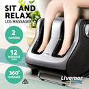 Livemor Foot Massager Shiatsu Massagers Electric Roller Calf Leg Kneading Silver-3