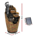Gardeon Solar Fountain Water Feature Outdoor Cascading Hand Pump Design 80CM-2