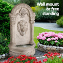 Gardeon Solar Fountain Water Feature Wall Mount Garden Fountains 77CM Beige-4