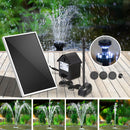 Gardeon Solar Pond Pump Submersible Water Fountain with Battery Kit LED Lights 4FT-4