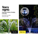 Gardeon Solar Pond Pump Submersible Water Fountain with Battery Kit LED Lights 4FT-7