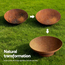 Grillz Fire Pit Bowl Cast Iron Rustic 70cm-9